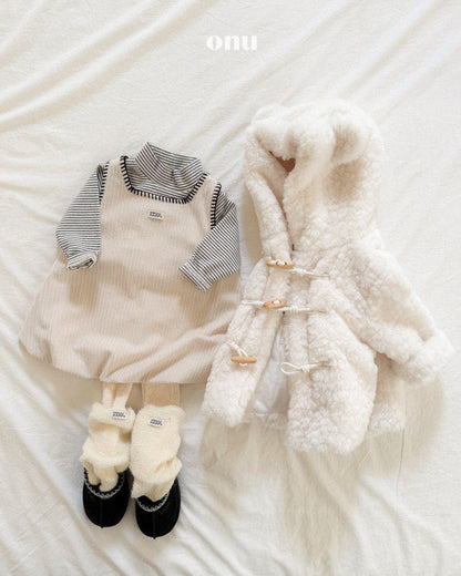 🍪KIDS 氣球洋裝 - Ivory | Navy