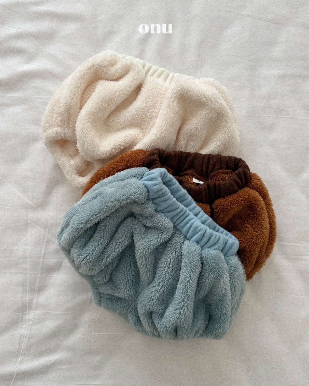 🍪KIDS 毛絨燈籠褲 - Ivory | Camel | Sky Blue
