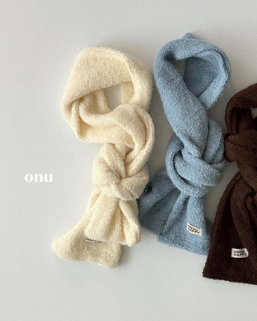 🍪KIDS 保暖圍巾 - Sky Blue | Ivory | Brown