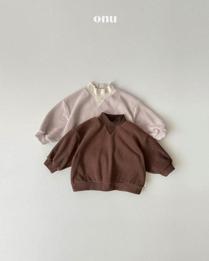 🍪KIDS 三角領衛衣 - Gray | Brown