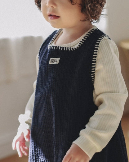 🍪KIDS 蜜桃絨羅紋上衣-  Ivory | Gray | Brown