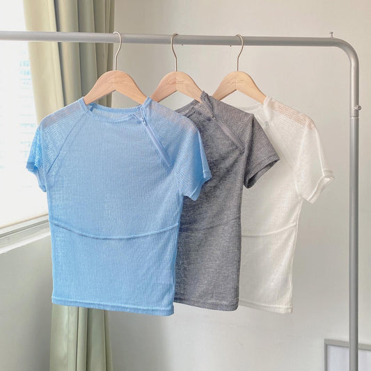 現貨 TP380 Zip-up Top - Gray | White | Blue