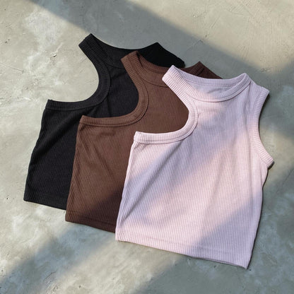 現貨 VT144 Unbal Lip Sleeveless - Pink | Brown |